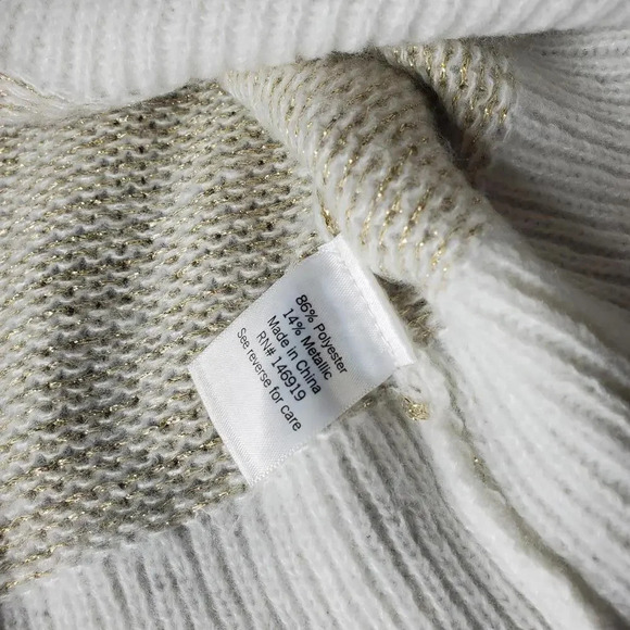 NWT Nine West Plus Size V-Neck Shine Pullover Sweater Daisy Dew Size 1X - Picture 12 of 16